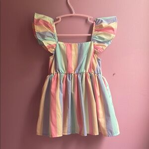 SHEIN Pastel Striped Dress 9-12M